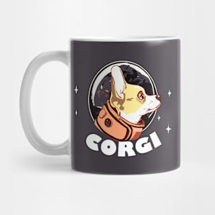 Astronaut Corgi Dog Lover Puppy Retro Mug